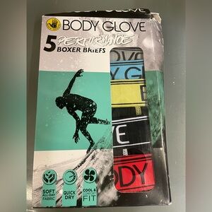 BODY GLOVE Men’s Performance Boxer Briefs 5 pack, Small